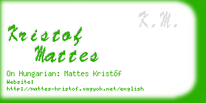 kristof mattes business card